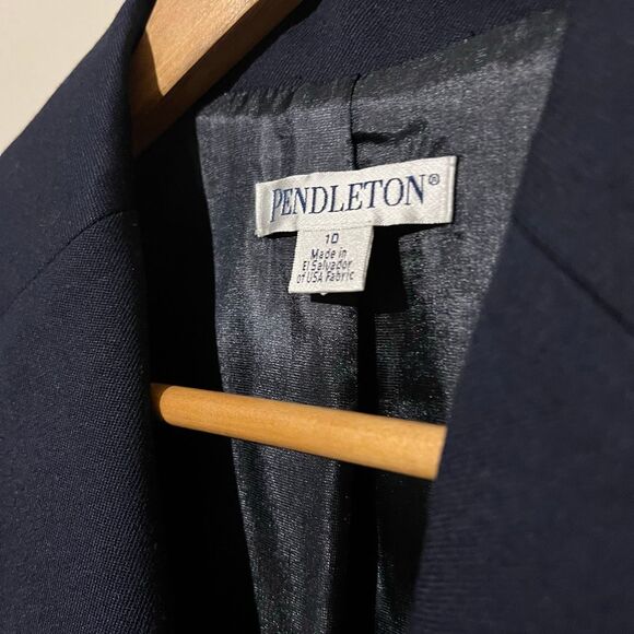 Pendleton 90’s vintage Blue blazer 100% virgin wool Size 10 preppy wool blazer j - Picture 9 of 9